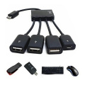 4 em 1 Micro USB OTG hub host cabo adaptador multi cabo para Samsung / Tablet